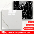 KIT COM 50 PLACAS MARMORE ADESIVAS ALTO BRILHO PAREDE E PISO