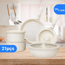 Conjunto Panela com 21 Peças com Cabo Removível CDC