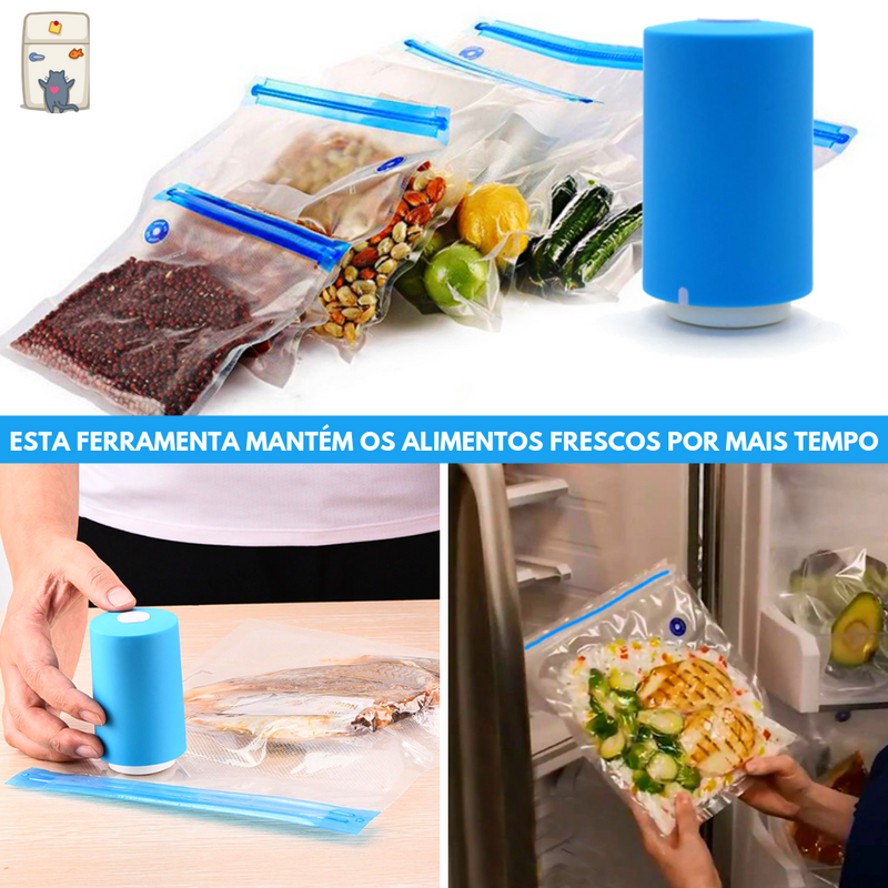Lançamento 2019 FreshMate - Mini Seladora à Vácuo