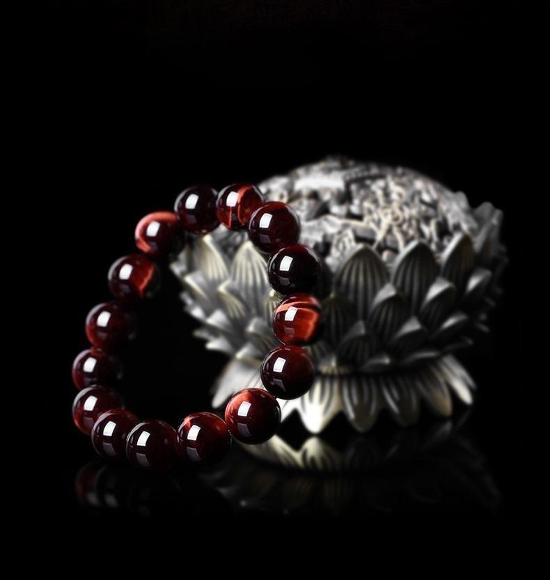 Pulseira da Paixão - Olhos de Tigre Vermelho